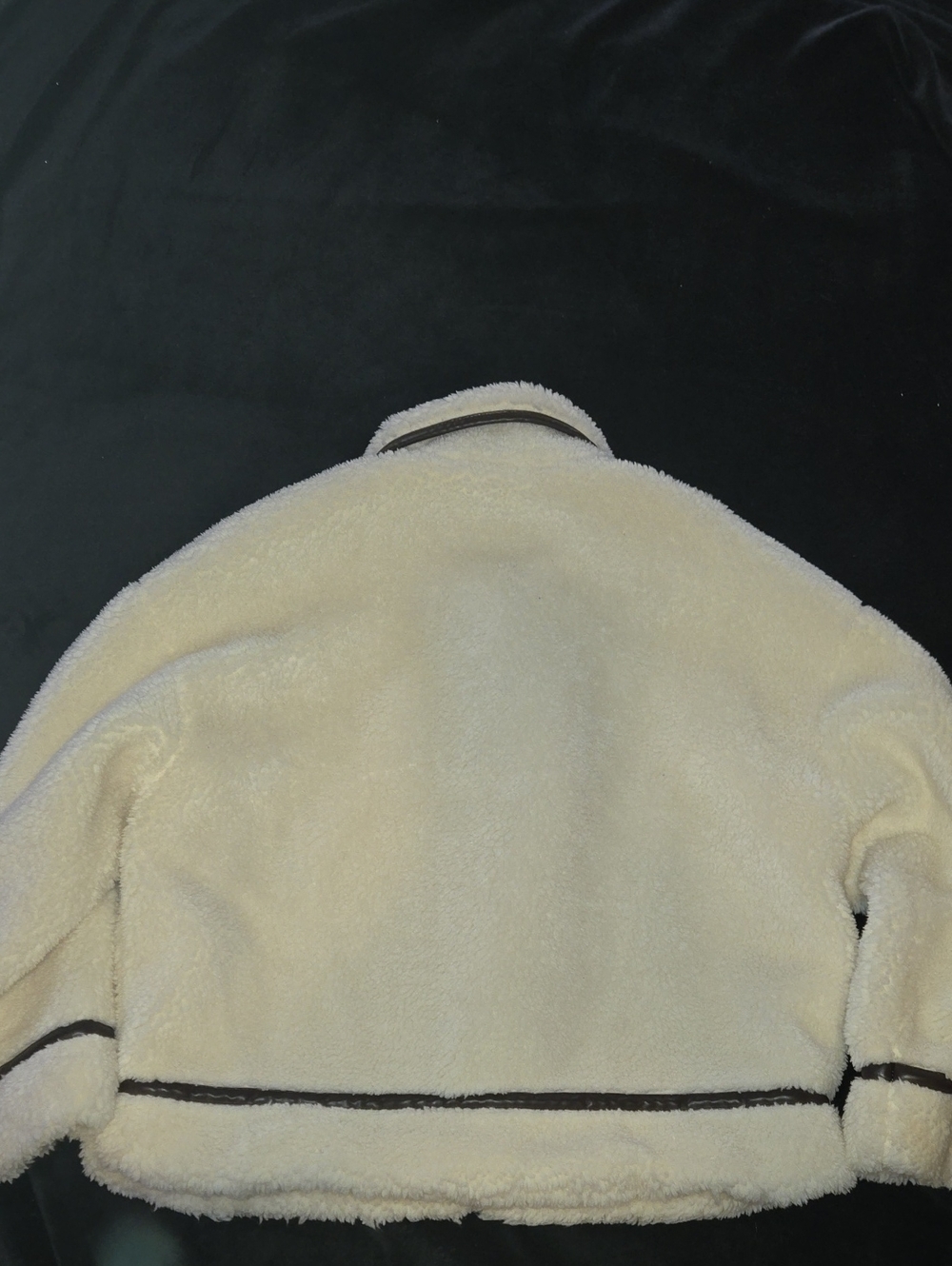 Fashion Nova Faux Shearling Jacket with Contrast Trim - Picture 2 of 2